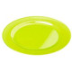 Assiette ronde plastique rigide vert anis 23 cm par 6