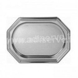 Plat octogonal 27 X 19 cm argent par 3