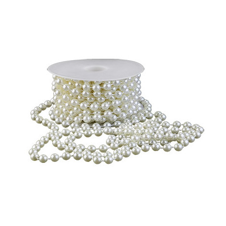 Guirlande décorative perles blanches nacrées 300 cm