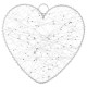 Coeur de fil blanc 20 cm, contour en métal à l'unité