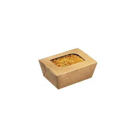 Boite snacking carton kraft 500 ml recyclable par 50