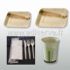 Pack bio complet carré en palmier 25 personnes