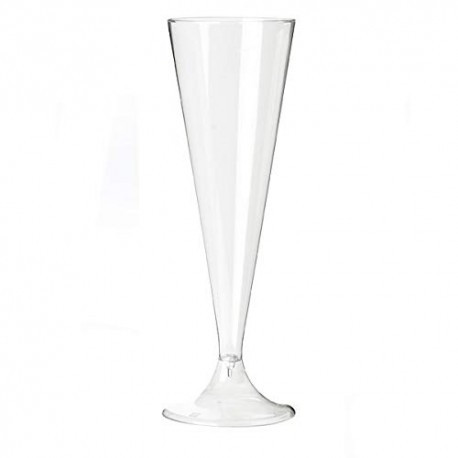 flute champagne en plastique transparent réutilisable de 12 cl