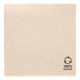 Serviette recyclée 20x20 cm double point naturel par 100