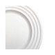 50 Assiettes plates blanches design fibres naturelles 23 cm