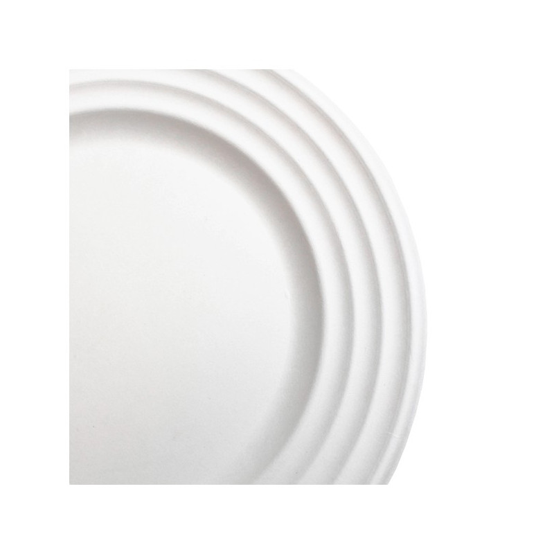 Assiette carton biodégradable blanche ronde 18 cm par 50-Adiserve