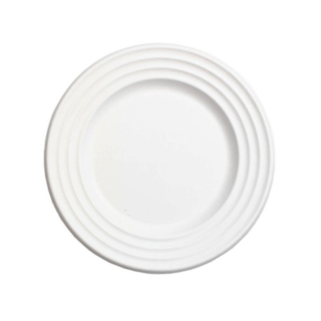50 Assiettes rondes design Ø 18 cm wave biodégradables