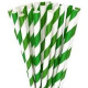 250 pailles papier torsadé vert et blanc