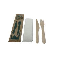 set couvert bois 3/1 (CO+FO+SERV) carton de 500 unités
