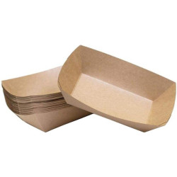 Barquette alimentaire 700 ml carton brun 18x13x4 cm 
