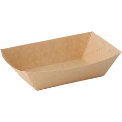 80 barquettes en carton kraft 17x10.5x3.5 cm 500 ml