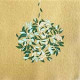 Serviette de table en intissé 40X40cm décor Perles d'Hiver Or