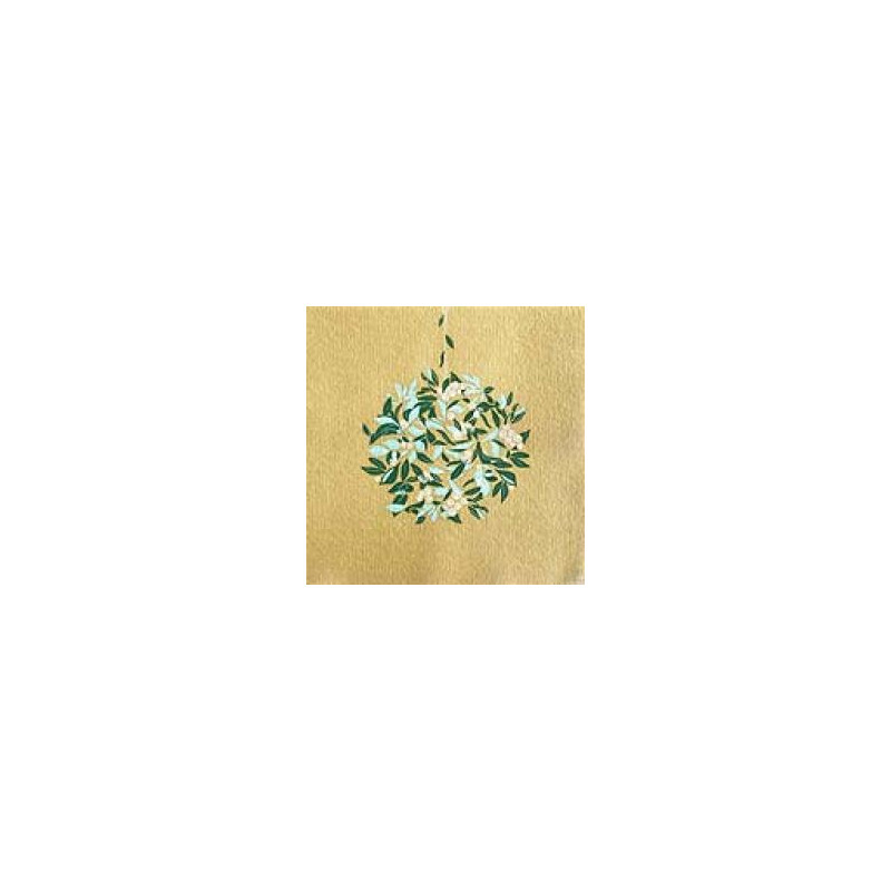 20 Serviettes de Table Perles d'Hiver Or Papier Intissé 40X40 cm