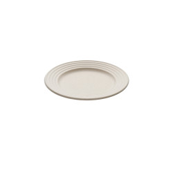 Assiette blanche design fibres naturelles 23 cm par 50