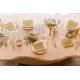 Serviette perles d'hiver Or paquet de 20 serviettes