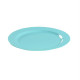 Lot 12 assiettes rondes 24 cm bleu turquoise