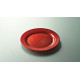 Assiette réutilisable recyclable ronde 19 cm Rouge Carmin 12P