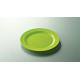 Assiette en plastique réutilisable ronde 19 cm vert anis 12P