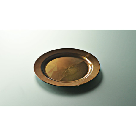 12 Assiettes couleur chocolat rondes plastique 24 cm