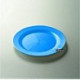 Assiette ronde avec rebord bleu turquoise 24 cm par 12