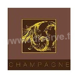 Serviette cocktail Paviot Champagne 25 cm par 20