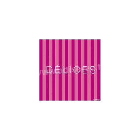 Serviette cocktail Paviot Délices fuchsia par 20
