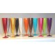 Assortiment de flûtes champagne colorées et torsadées par 10