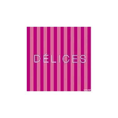Serviette cocktail Delices fuchsia 25x25cm par 20