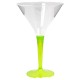 Verre à cocktail réutilisable pied couleur vert anis 