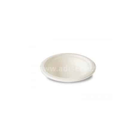 Assiette biodégradable creuse ø 18 cm en fibre par 50