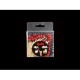 Pique jetable bambou 7 cm décor noir et rouge par 100