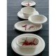 assiettes rondes, plats, bols en fibre compostables