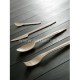 Fourchette, couteau, grande et petite cuillère en bois