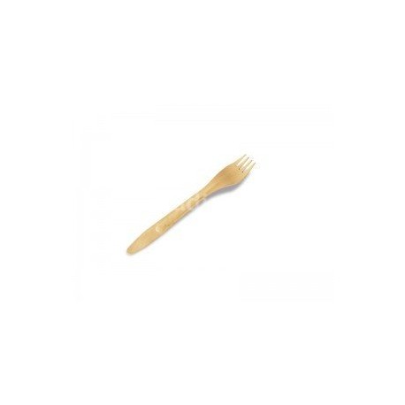 100 fourchettes jetables biod/égradables et compostables en bois de bouleau longueur 16,5 cm
