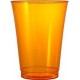 Verre en plastique réutilisable orange par 10