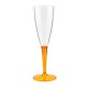 Flûte à champagne en plastique pied orange par 6