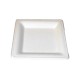 Assiette biodégradable carrée 26 cm en fibre par 50