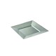 vaisselle plastique réutilisable carrée argent et blanc nacré