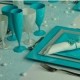 Verre à vin 15 cl en plastique réutilisable turquoise