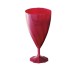 Verre à eau effet torsadé en plastique rose magenta par 6