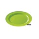 Assiette réutilisable ronde 19 ou 24 cm anis en plastique recyclable