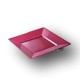Assiette réutilisable carrée 18 cm ou 24 cm rose magenta par 12