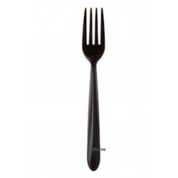 Fourchette réutilisable Lux by Starck plastique recyclable noir par 50