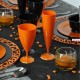 verres plastique dur vaisselle plastique rigide ronde ébène et orange
