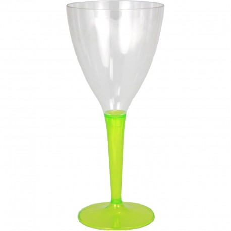 verre à vin en plastique rigide transparent pied vers anis
