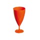 verre à eau réutilisable verre à pied de couleur orange 