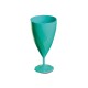 verre en plastique dur effet torsadé turquoise