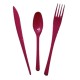 Ménagère couverts plastique réutilisables fuchsia