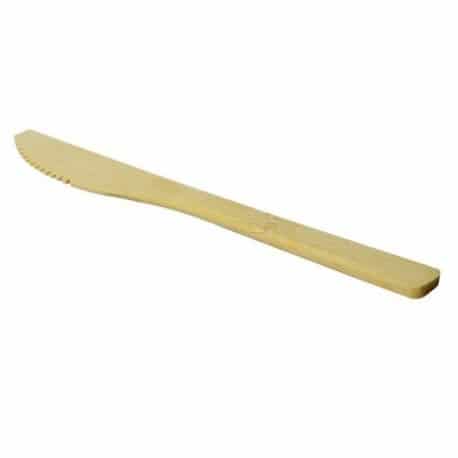 Couteau biodégradable en bois de bambou 