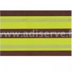 Set de Table Paviot Rayures Anis Argent par 10